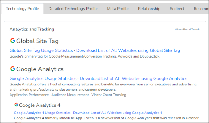 Built Withの検索結果画面1