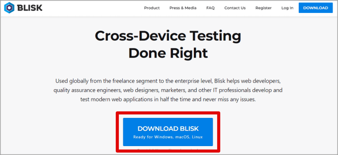 Bliskのインストール画面