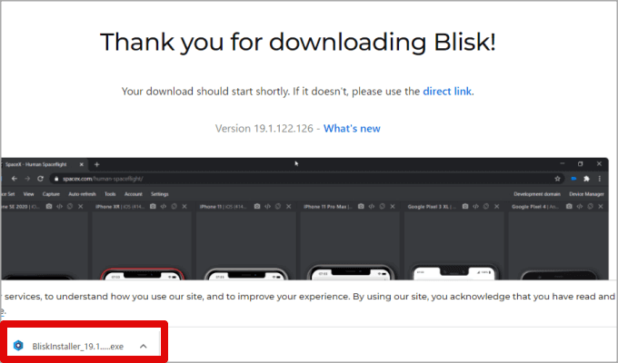 Bliskがインストール