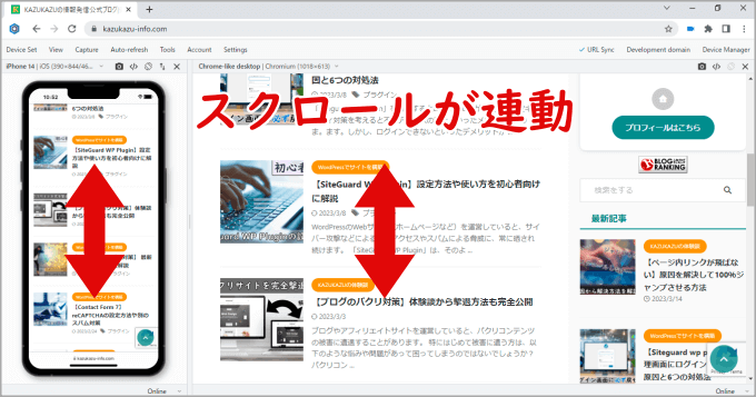 Biskのスクロール