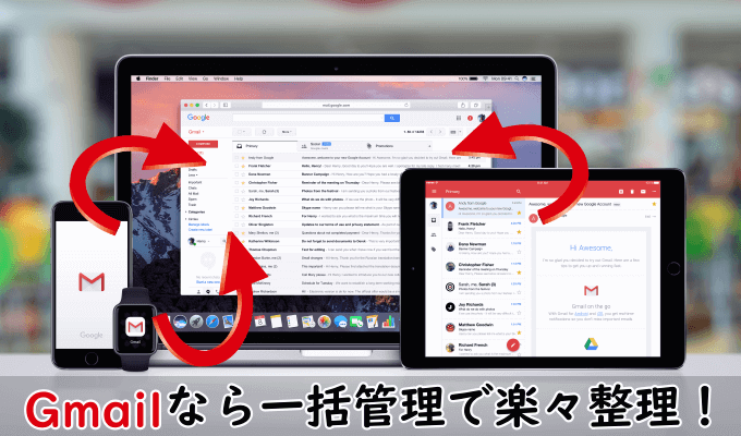 Gmailで複数アカウント（メールアドレス）を一括管理